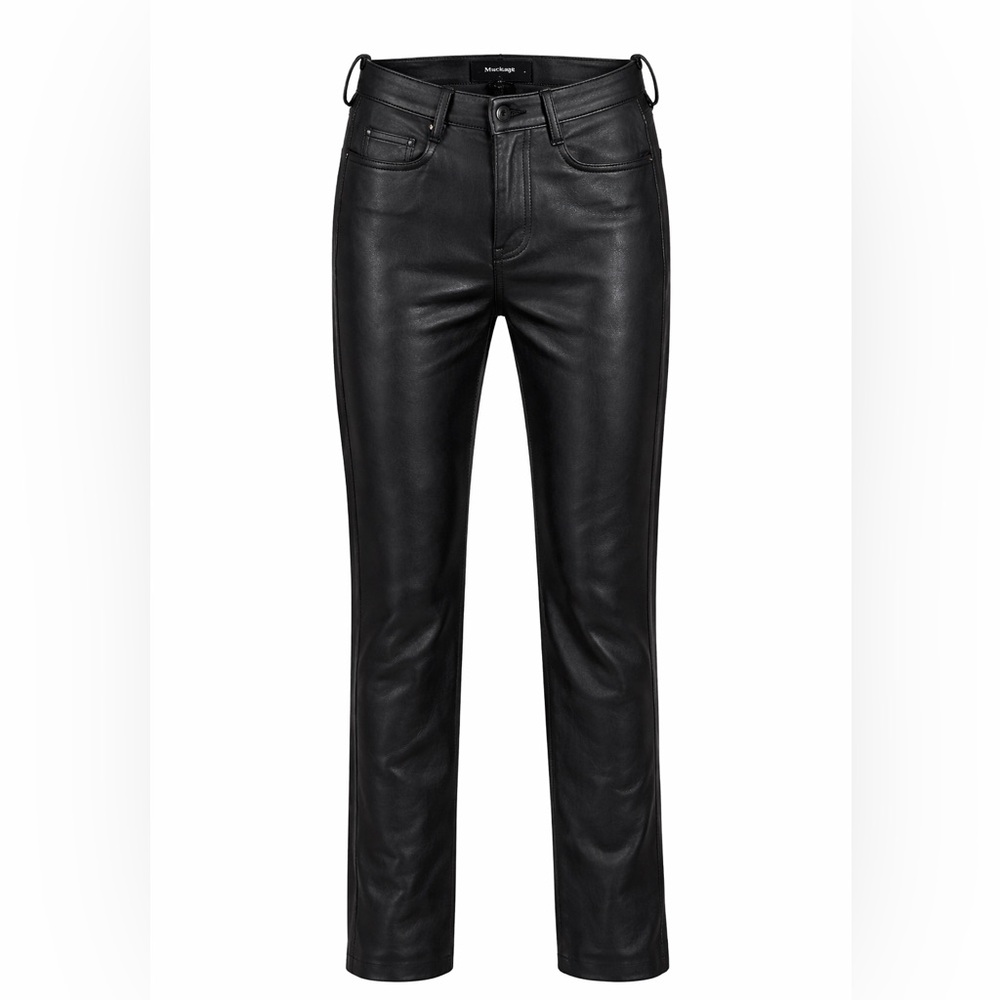 Mackage Black Leather Pants Size 2 | Genuine Leather | Slim Fit
